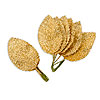 Darice Expressions Glitter Leaves - Gold - Artificial Leaves - Artificial Silk Leaves - Rose Leaf