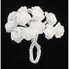 Ribbon Rose Cluster - White Iridescent - Floral Accents