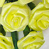 Satin Roses - Small Ribbon Roses - Lemon - Satin Ribbon Roses - Floral Supplies