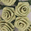 Satin Roses - Small Ribbon Roses - Sage Green - Satin Ribbon Roses - Floral Supplies