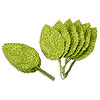 Darice Expressions Glitter Leaves - Green - Artificial Leaves - Artificial Silk Leaves - Rose Leaf