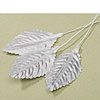 Victoria Lynn Single Rose Leaf - Metallic Silver - Silver leaf