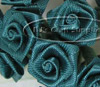 Ribbon Rose Cluster - Teal - Floral Accents