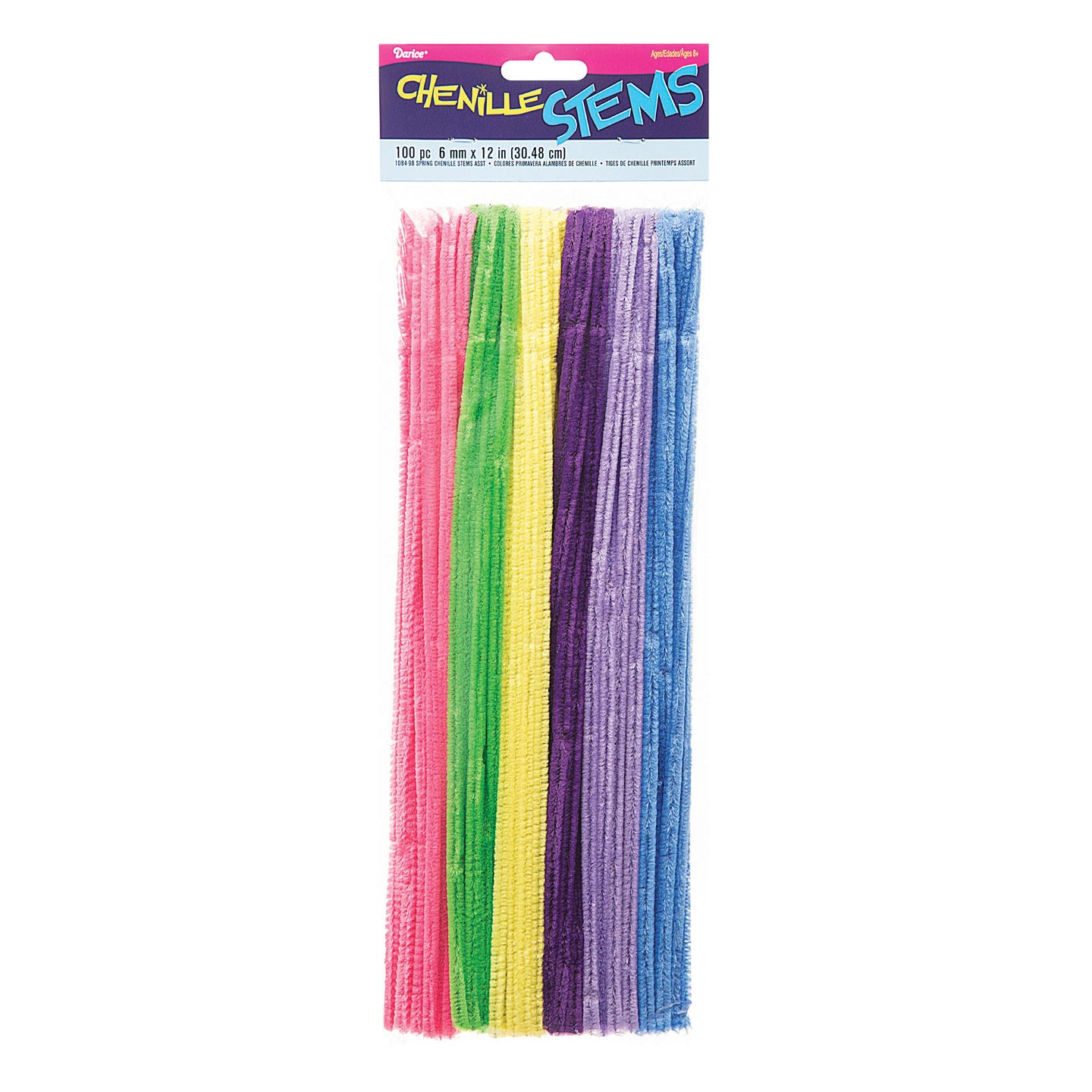 12 Plain Pink Chenille (Pipe Cleaner) 6MM Stems Choose Package Amount (25)