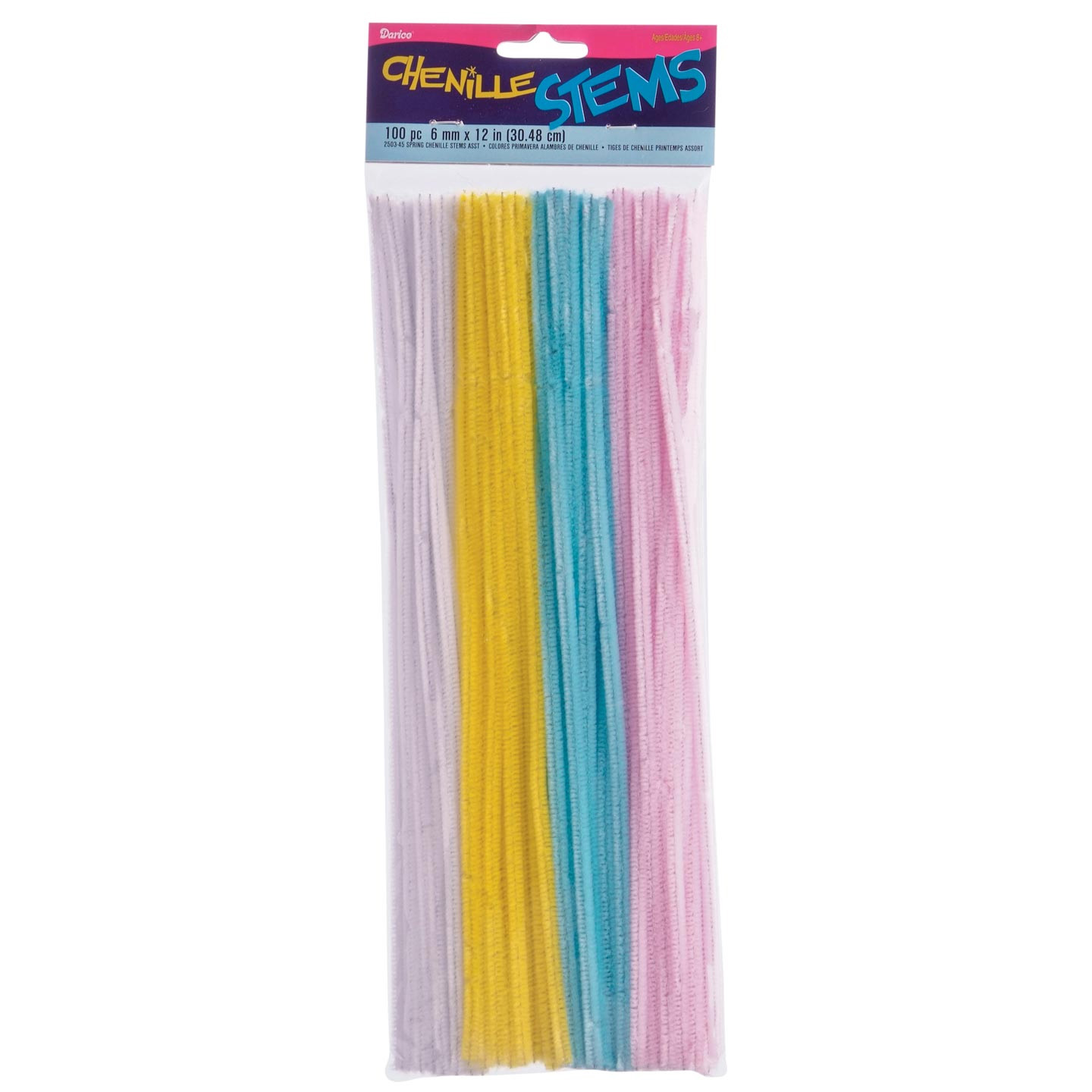 Chenille Pipe Cleaners 65 Fluffy Chenille Sticks Assorted Colours