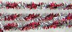 Metallic Twisted Pipe Cleaners (Tinsel Stems) - Silver / Red - 