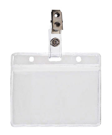 Plastic Clip-On Badge Reel, White, 1-1/4 (32Mm) W/Clear Vinyl Strap, – ID  Depot