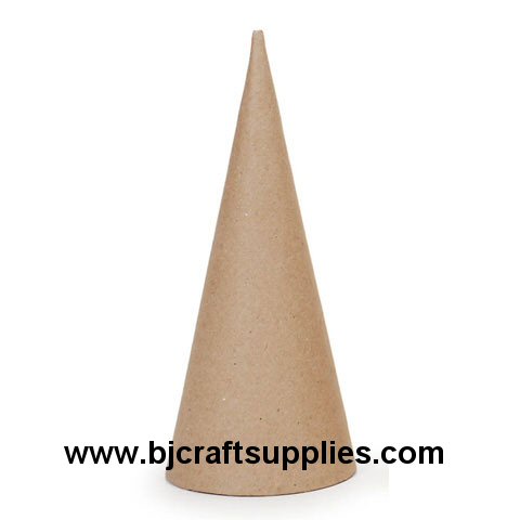 Paper Mache Cone Open Bottom 7x3 in. Set of 3 (Small)