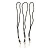 Badge Cord with Silver Lanyard - Black - Badge Clip