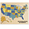Map of the United States - kids learning map - educational map - usa - united states - united states map - usa map