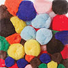 Craft Pom Poms - Assorted Colors - Craft Pom Poms