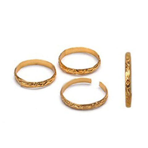 Lot 10 Cream GOLD Round flat Metal craft Rings Ring 1.75 1.25 Heavy Duty