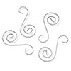 Wire Ornament Hooks - Silver - Ormament Hooks - Christmas Ornament Wires