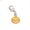 Lobster Clasp Charm - Pumpkin - Yellow-orange - Halloween Charm