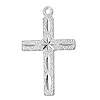 Cross Charms - SILVER - Aluminum Cross Charms - 