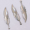 Metal Feather Charms - Silver - Feather Beads - Jewelry Charms