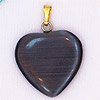 Fiber Optic Heart Charm - BLACK - Jewelry Findings
