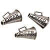 Cheerleading Megaphone Team Sport Charm - Silver - Jewelry Charm