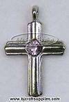 Birthstone Cross Pendants - JUNE - ALEXANDRITE - Birthstone Cross Charms