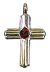 Birthstone Cross Pendants - JANUARY - GARNET - Birthstone Cross Charms - 