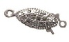 Filigree Slide Jewelry Clasps - Nickel Plated -