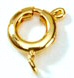 Spring Ring Jewelry Clasp w/eyelet - Gold - Spring Clasp