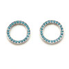 Jewelry Connectors - Circle - Silver & Turquoise - Bracelet Connectors - Jewelry Making Supplies - Jewelry Spacers