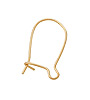 Gold Plated Brass Kidney Wire Earrings - Jewelry Findings - Fishhook Earrings