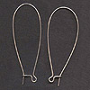 Long Kidney Wire Earrings - Silver (nickel Plated) - Jewelry Findings