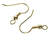 Brass Fish Hook Earrings - Gold - Jewelry Findings - Fishhook Earring Wires - Earring Wires