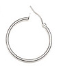 Earring Hoops with Latchback - Bright Silver - Jewelry Findings