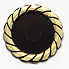 Round Pendant Backing - GOLD RIM - Jewelry Backing