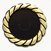 Round Pendant Backing - GOLD RIM - Jewelry Backing - Jewelry Making Supplies