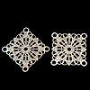 Brass Filigree Square - Silver - Jewelry Making Supplies