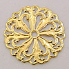 Aluminum Flat Round Filigree - Gold - Flat Filigree -- Round -- Gold - 