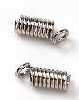 Crimp Coil Necklace Ends - Silver - Jewelry Findings