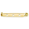 Bar Pins with Safety Catch - GOLD - Pin Backs - Brooch Pin Backs