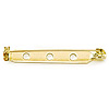 Bar Pins with Safety Catch - Gold - Pin Backs - Brooch Pin Backs