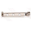 Bar Pins with Safety Catch - SILVER - Pin Backs - Brooch Pin Backs