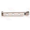 Bar Pins with Safety Catch - Silver - Pin Backs - Brooch Pin Backs