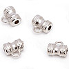 Metal Beads - Tube with Dangle Loop - Silvertone - Metal Beads