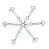 Beaded Snowflake Ornament Kit - White Ab - Christmas Snowflakes - Snowflake Decorations