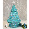 Beaded Safety Pin Christmas Tree Kit - Turquoise Tree / Silver Pins - Beaded Christmas Tree Kit - Beaded Christmas Tree
