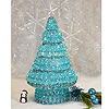 Beaded Safety Pin Christmas Tree Kit - Turquoise Tree / Gold Pins - Beaded Christmas Tree Kit - Beaded Christmas Tree