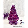 Beaded Safety Pin Christmas Tree Kit - Purple Tree / Silver Pins - Beaded Christmas Tree Kit - Beaded Christmas Tree