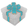 Beaded Gift Box - Aqua - Beading Kits - Beaded Kits - Beaded Trinket Box