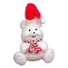 Flocked White Bears - Winter Holiday Bears - Flocked White Bear - Christmas Bear