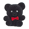 Miniature Flocked Bears - Black - Flocked Bears