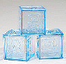 Plastic Baby Blocks with Lid - Tr Blue - Plastic Baby Blocks - Baby Shower Decoration - Baby Shower Table Decorations