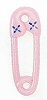 Plastic Diaper Pins - Pink - Diaper Pins - Baby Shower Decorations